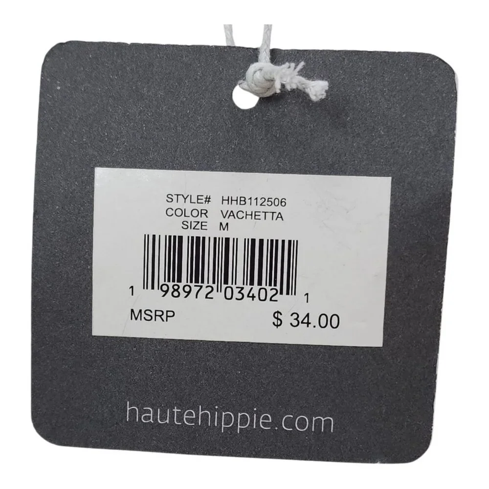 Haute Hippie Tan Leather Belt With Gold Buckle Womens Size M Vachetta - Picture 6 of 12